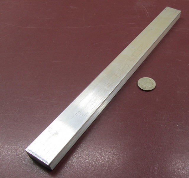 2024 T351 Aluminum Bar, 1/2″ (.500″) Thick x 1.0 Wide x 12″ Length
