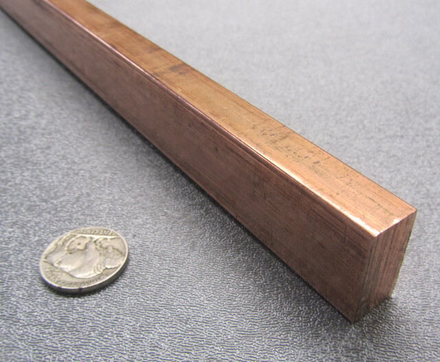 182 Copper Bar 1/2″ Thick x 1.0″ Wide x 3 Foot Length