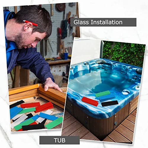 480 Pcs Plastic Flat Shims Set Tile Leveling Spacers Assorted Sizes & Colors