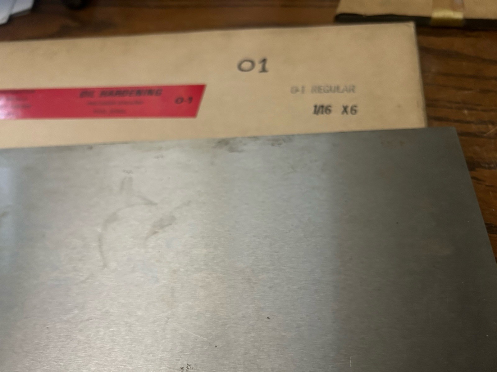 O1 Tool Steel, flat ground, 1/16″ x 6″ x 14″