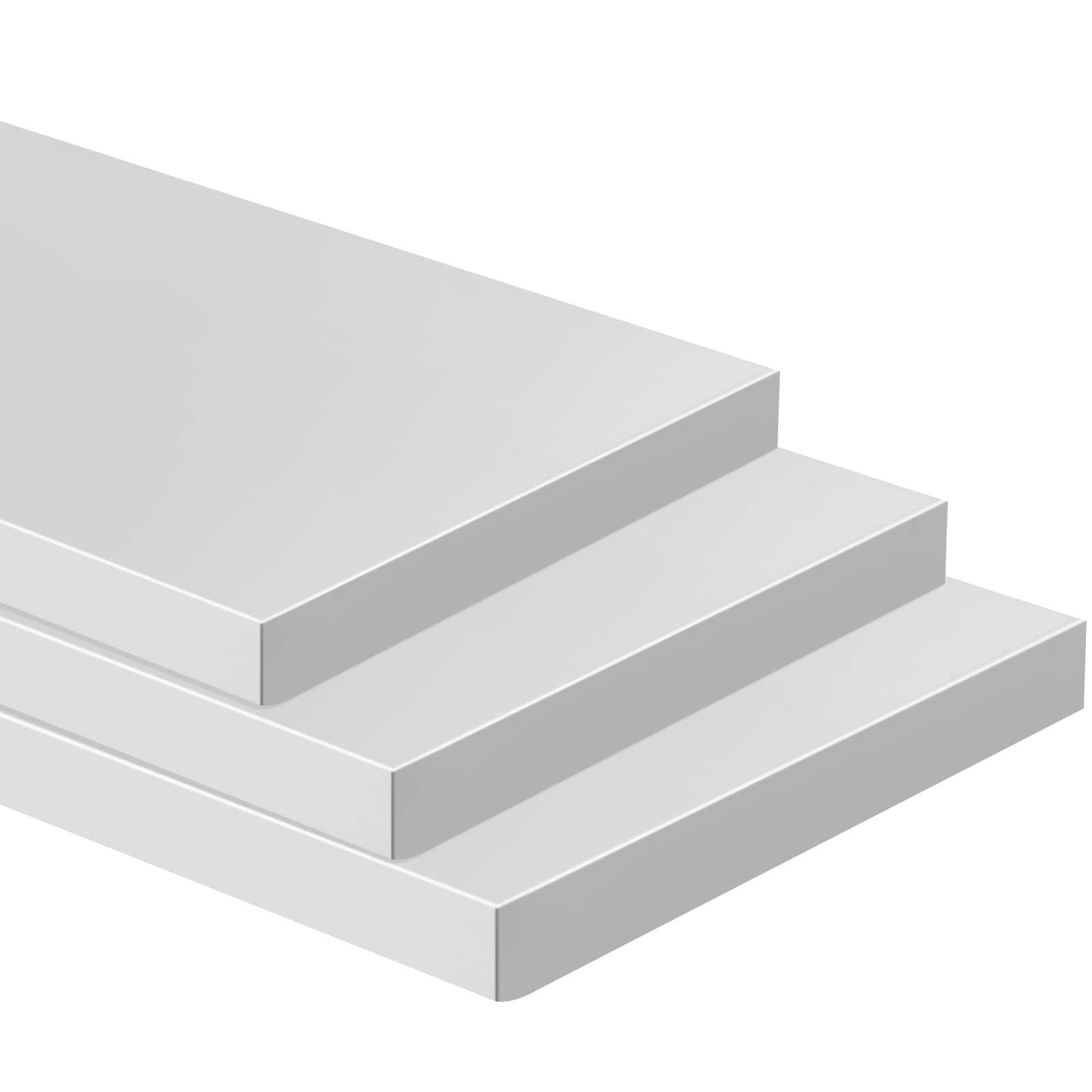 6 Pcs Square 6061 Aluminum Flat Bar Stock Plate Silver 1/4 x 2 x 12 Inch