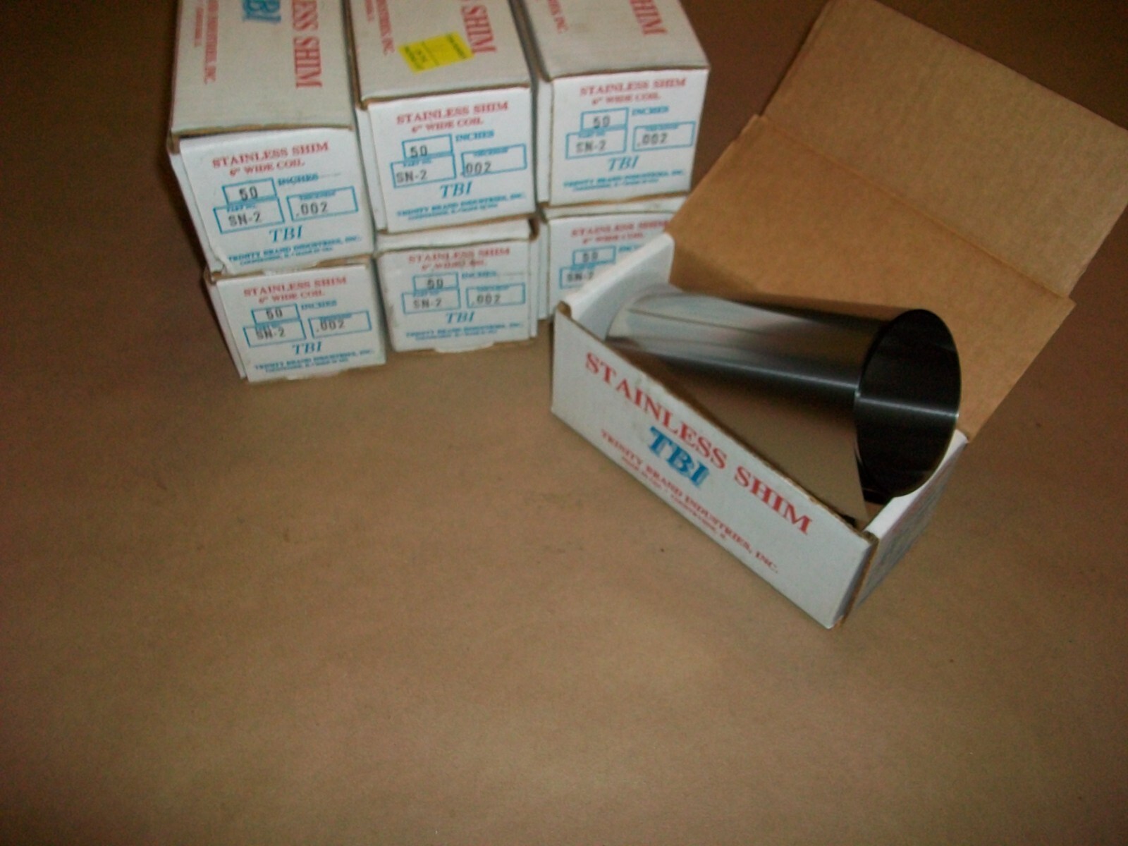 7pc TRINITY #SN-2 STAINLESS SHIM 50″L 6″W & .002 THICKNESS NEW