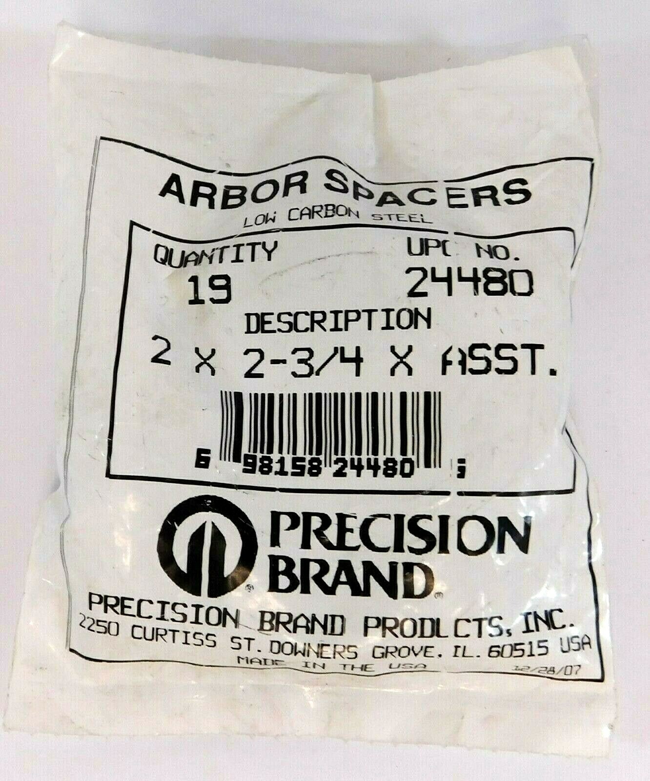 Precision 24480 Steel Arbor Spacer Assortment 0.001 to 0.125 (19 Piece) –