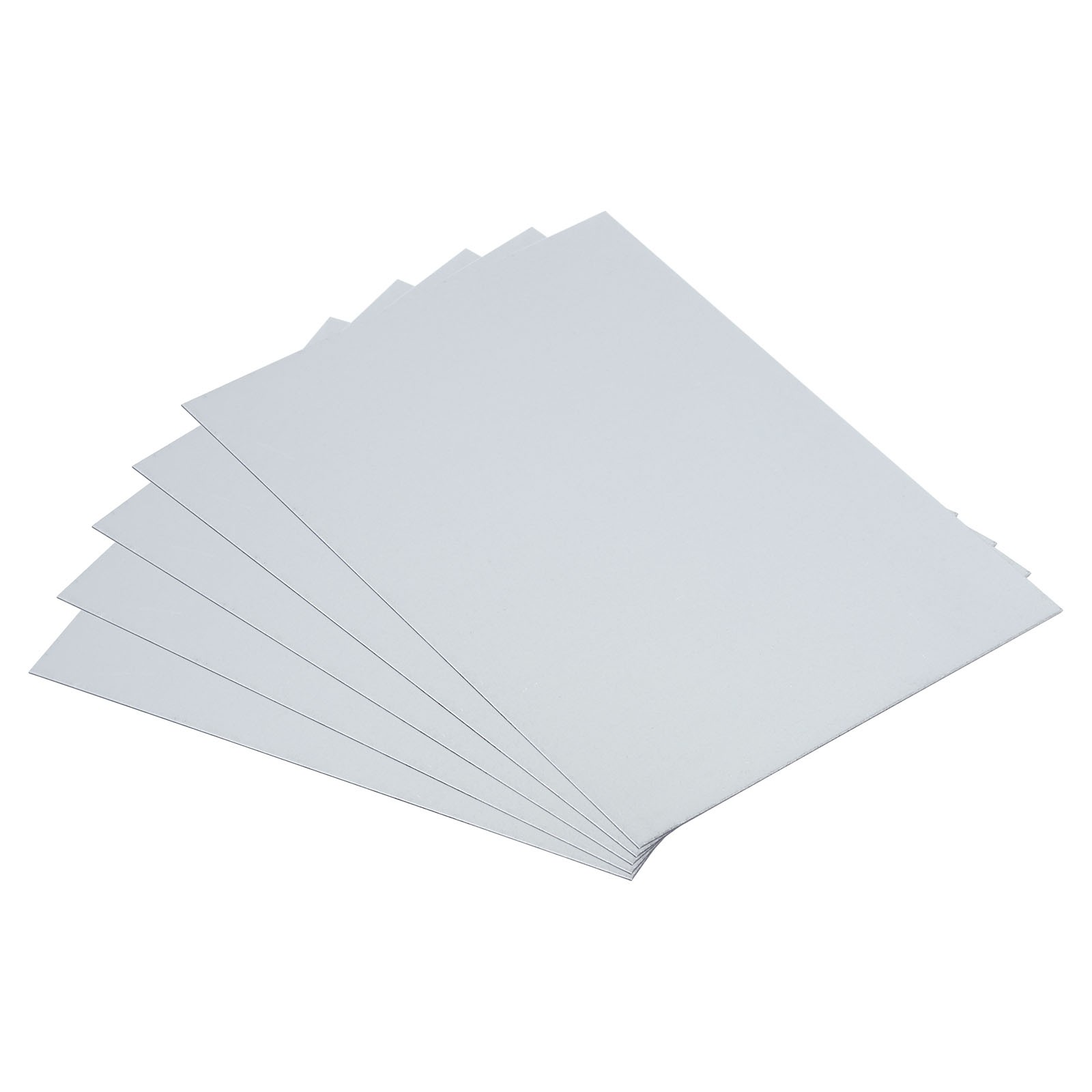 5pcs Galvanized Steel Sheet, 10x8cm Metal Sheet Plate Panels 0.5mm Thick