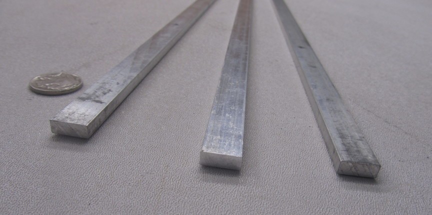 6061 T651 Aluminum Bar, 3/16″ (.187″) Thick x 1/2″ Wide x 36″ Length, 3 pcs