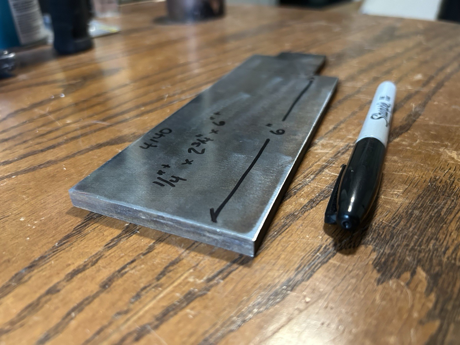 1/4″ x 2-3/4″ x 6″, 4140 tool steel, flat stock