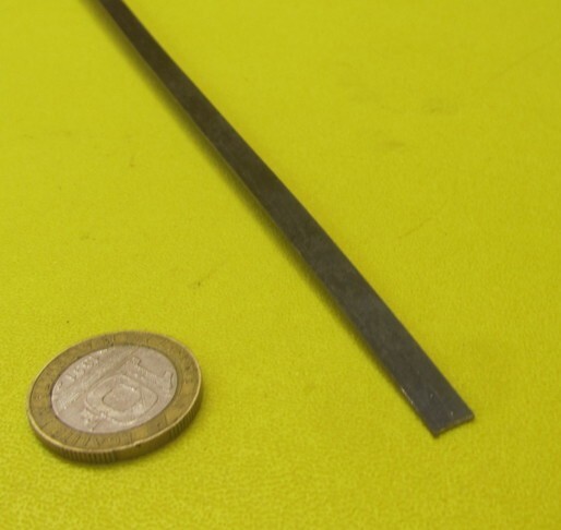 1095 Hard Blue Tempered Spring Steel Shim .008″ Thick x .250″ Wide x 300″ Long