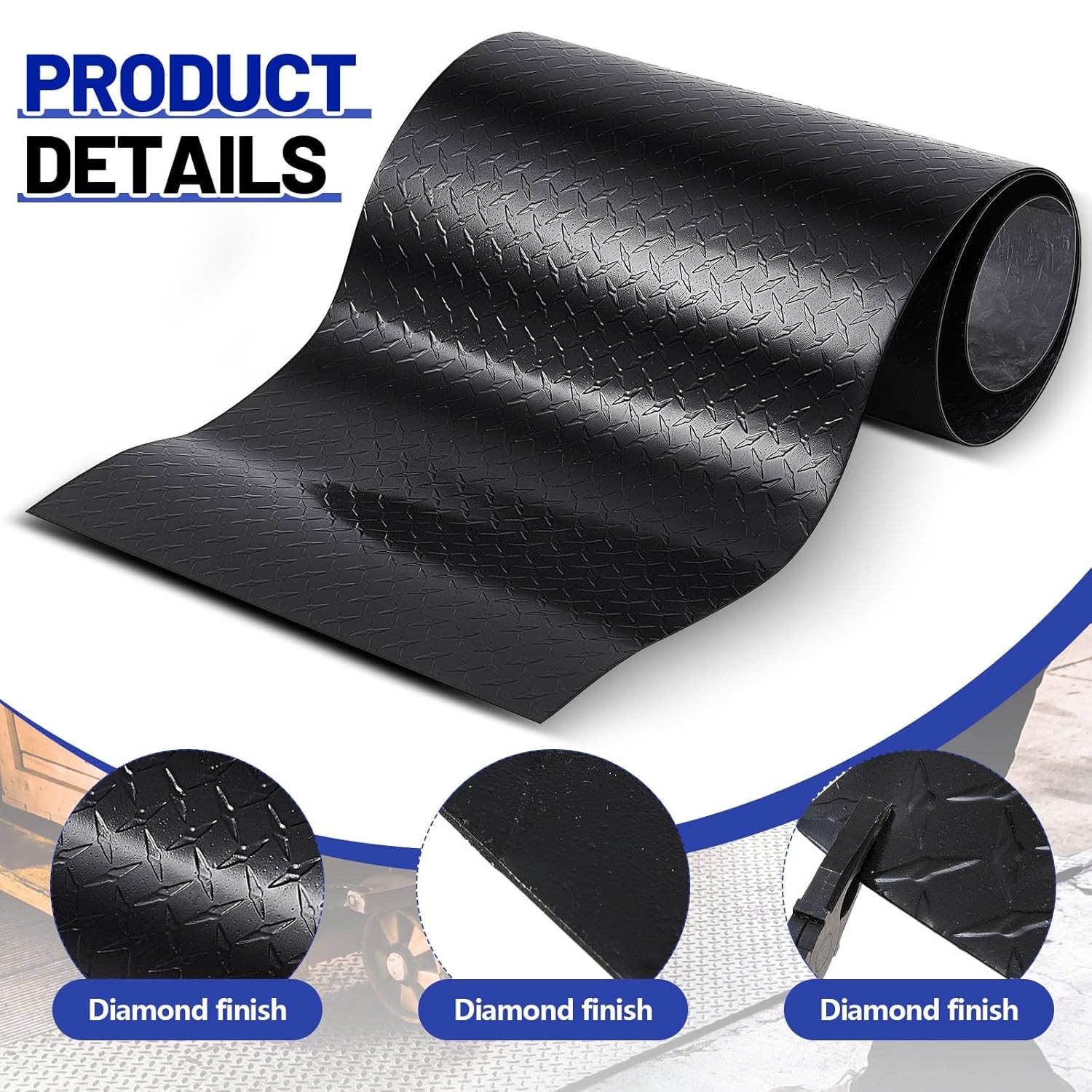 Yaocom 1Pcs 24” X 96” Diamond Plate Sheet Metal, 17GA Heavy Duty Tread Aluminu