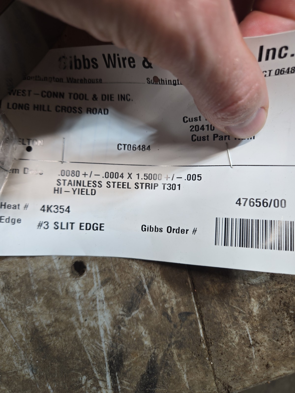 T301 Stainless Steel Strip .008″ X 1.5″ ~250 Ft