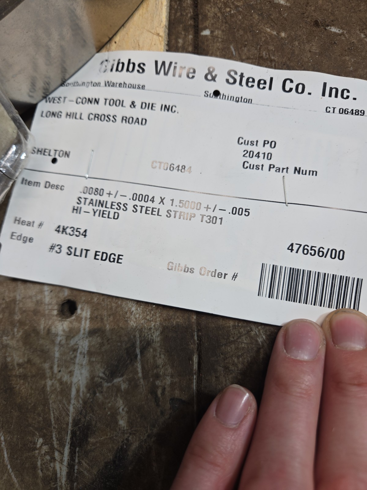 T301 Stainless Steel Strip .008″ X 1.5″ ~250 Ft