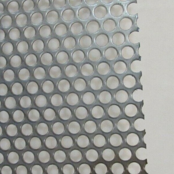 1/4″ HOLES–16 GA.-(0598)-304 STAINLESS PERFORATED SHEET— 11″ X 9-3/4″