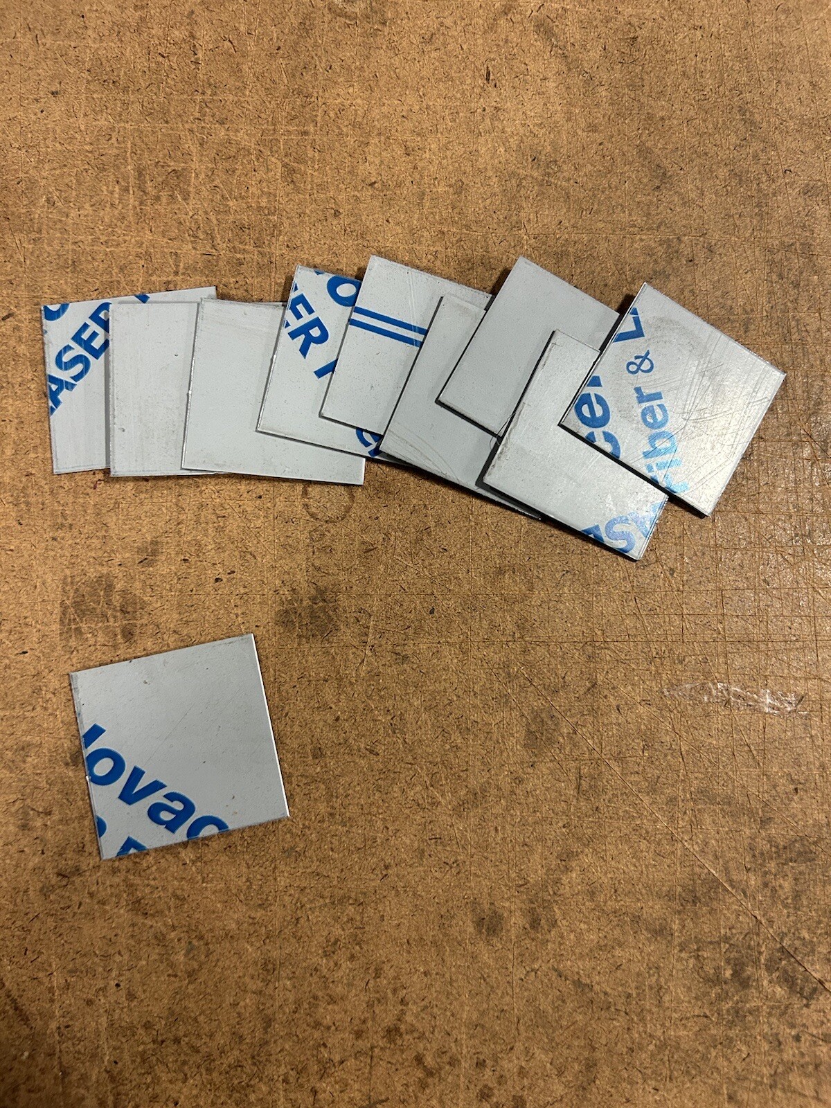 2” X 2” 16ga Brushed T-304 Stainless Steel Square Sheet Metal Plates (10pcs)
