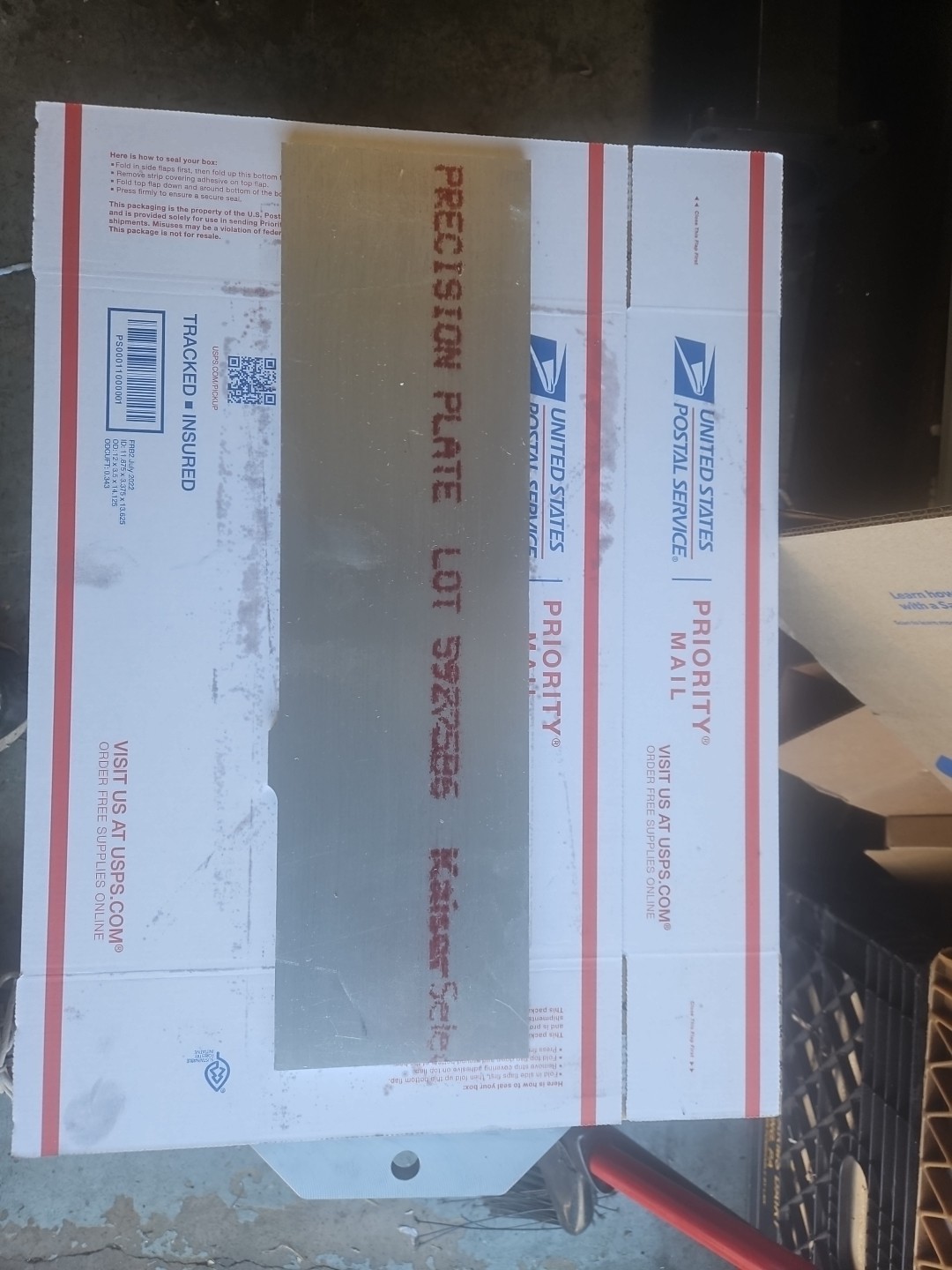 Kaiser aluminum plate 6061-T651 3/8″ X18-1/4″ x5″ Made In USA