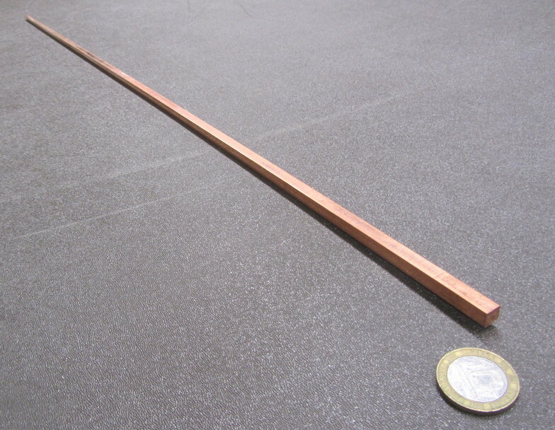 110 Copper Square Bar 1/2 Hard, 1/4″ Thick x 1/4″ Wide x 36 Inch Length, 1 Pcs