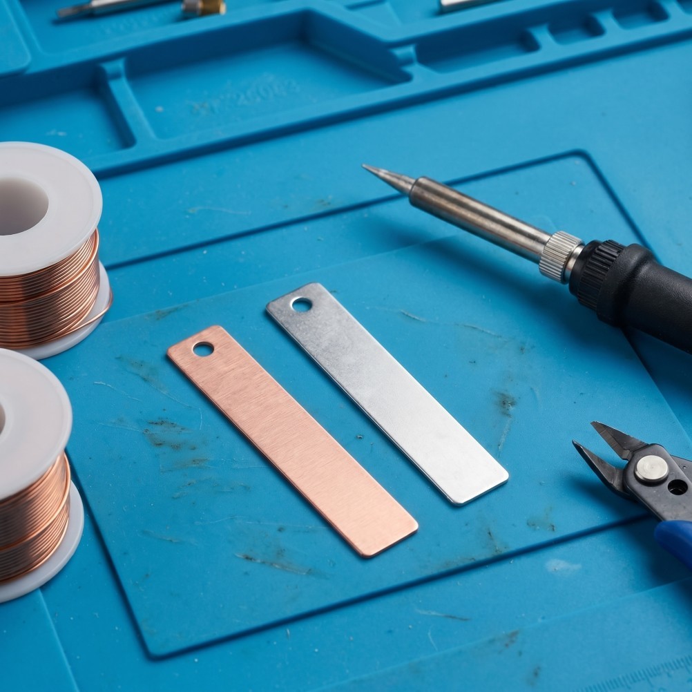 20 Pcs Electroplating Anode Copper and Zinc Strips Kit Electrode