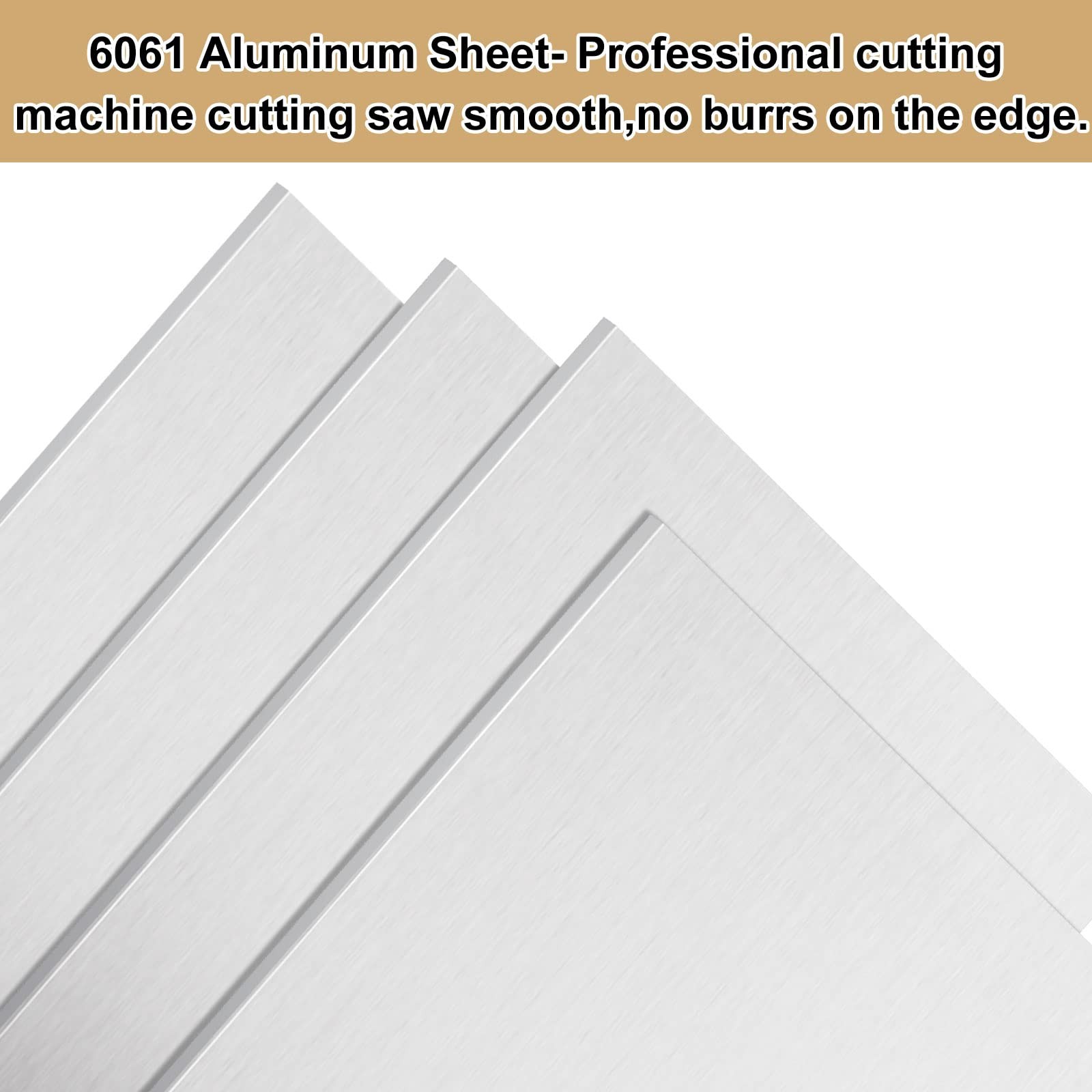 4 Pack 6061 Aluminum Sheet Metal 3x12x1/8 Inch Flat Plain Thin Aluminum Plate…
