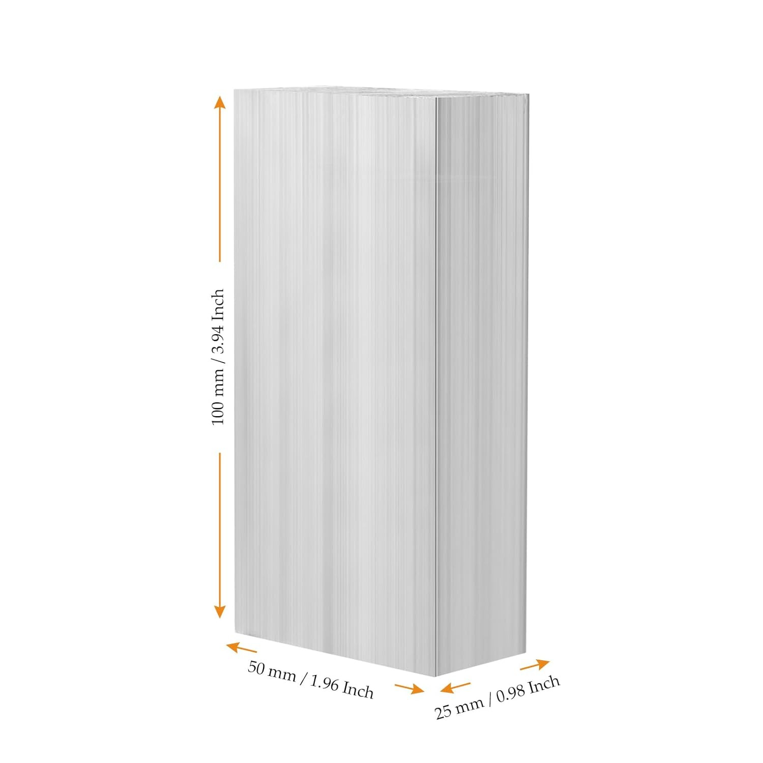 4PCS 1 X 2 X 4 Inch Aluminum Bar, 6061 Aluminum Solid Flat Block, Aluminum Mill