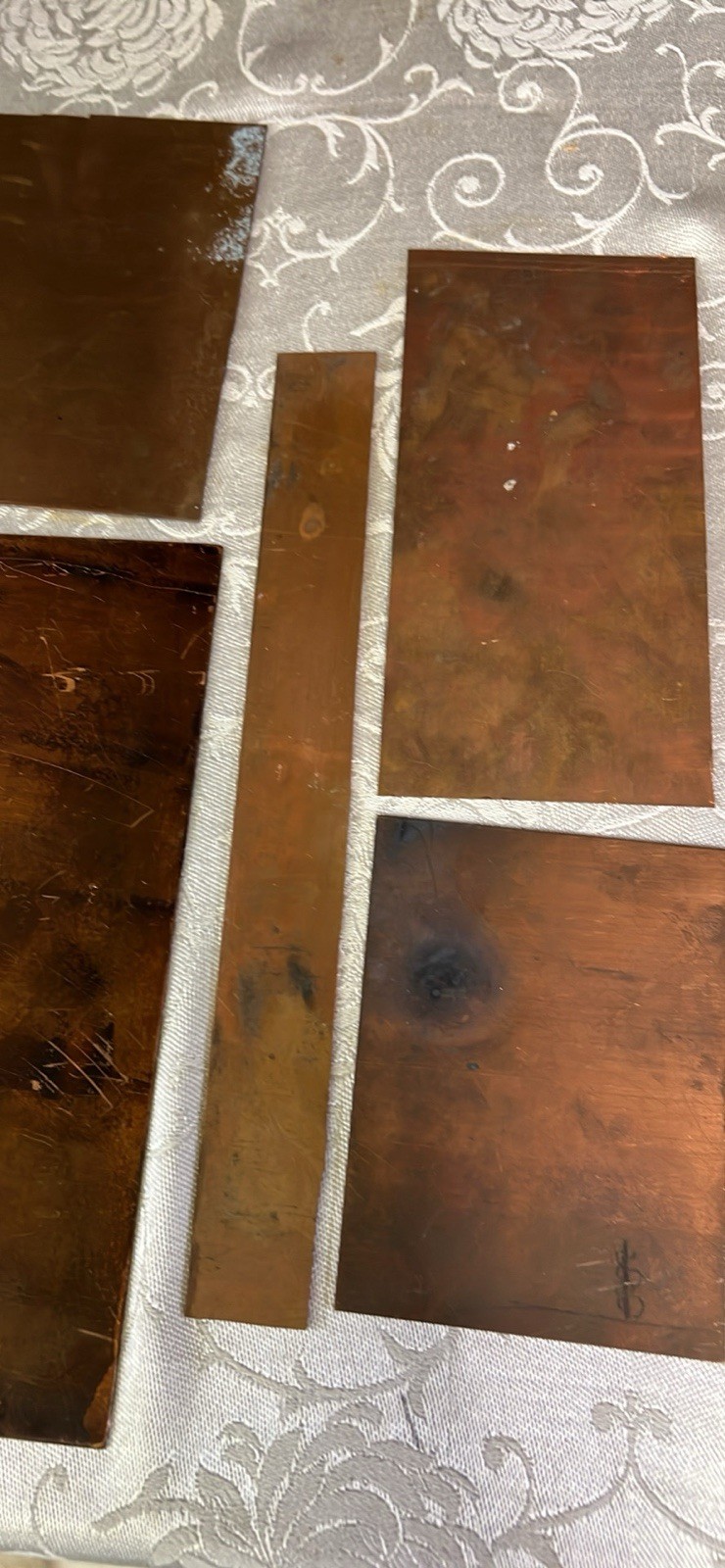 8 Pieces Copper Sheets Plates for Crafts/ Enamel Various SizesNew/old Inventory