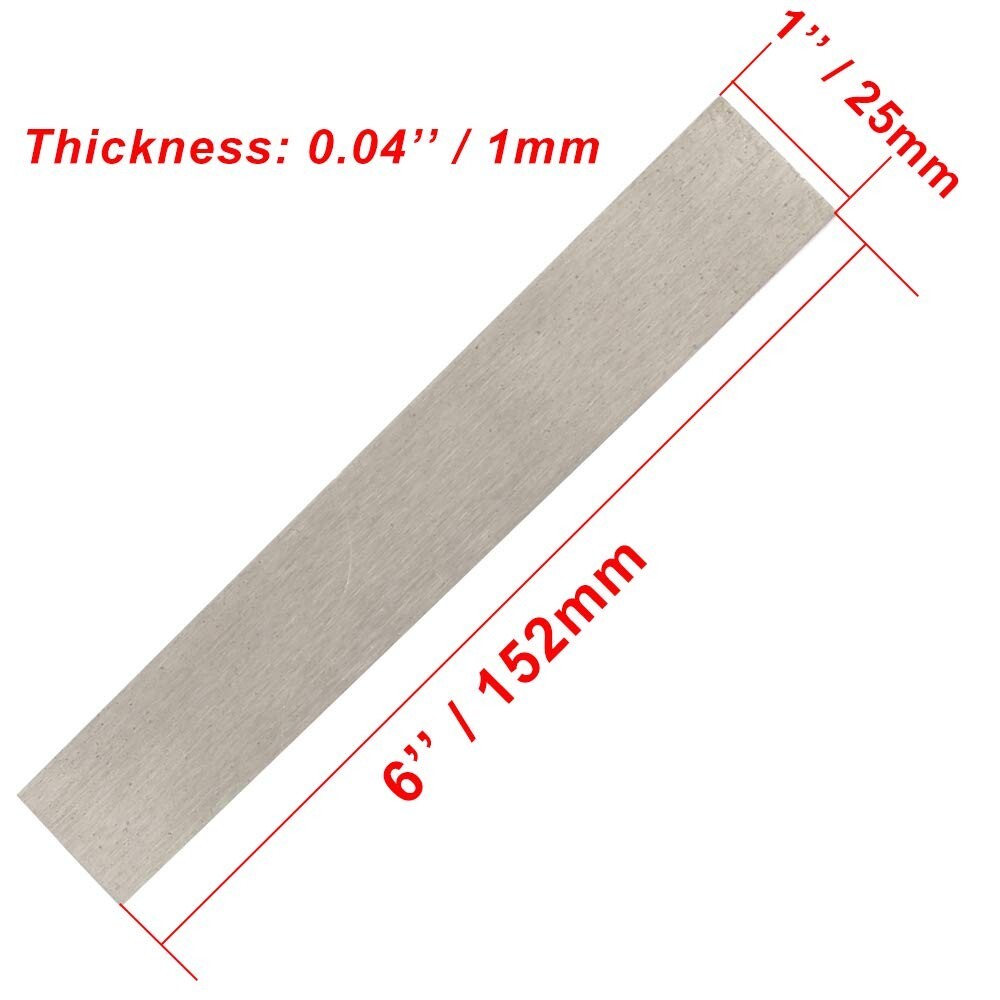 Nickel Anode-1 Inch X 6 Inches X 0.04 Inch (19 GA) 99.6% Pure Nickel Electrode
