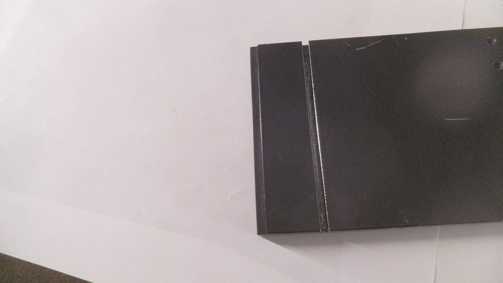 Black Anodized Aluminum plate / bracket, 5-1/4″ x 3-1/2″ x .373 thick