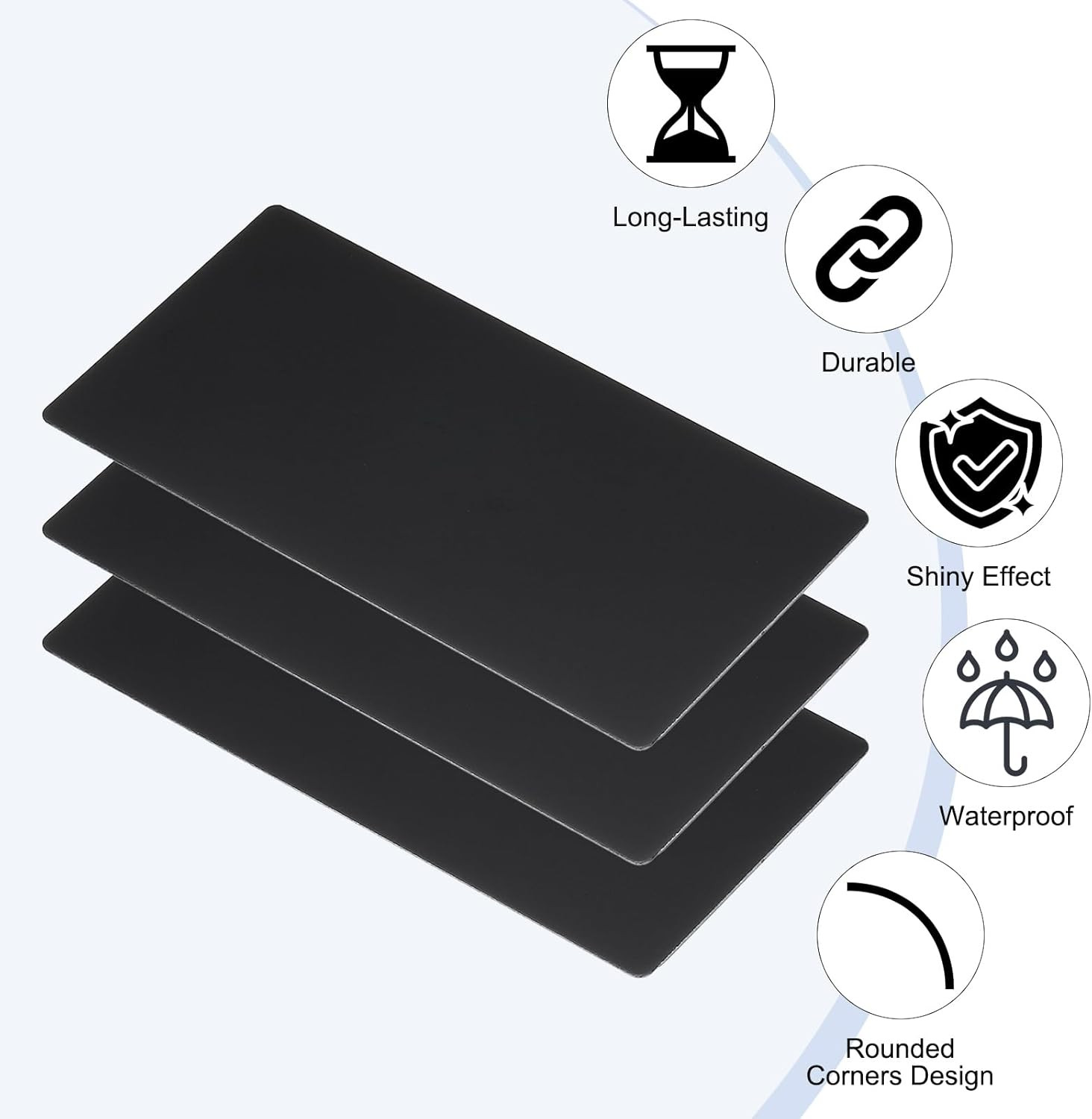 4×2 Inch Anodized Aluminum Sheet Metal, 11 Pack Self Adhesive Laser Plates Engra