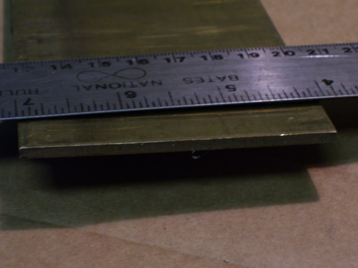 8 GA .125 BRASS SHEET PLATE 3″W X 21″L HOBBY JEWELRY SCIENTIFIC PROJECTS 0155