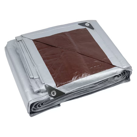 Zoro Select 21012 10 Mil Tarp, Brown, Silver, 21012