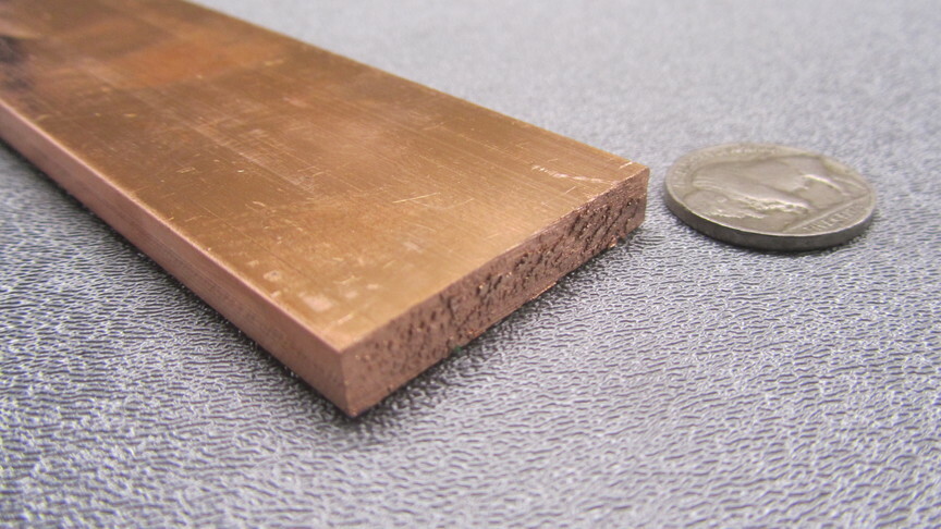 182 Copper Bar 1/4″ Thick x 1 1/2″ Wide x 6 Foot Length