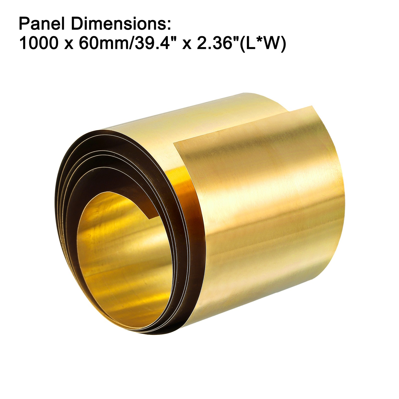 Brass Sheet Roll, Metal Foil Plate 1000mm x 60mm x 0.2mm