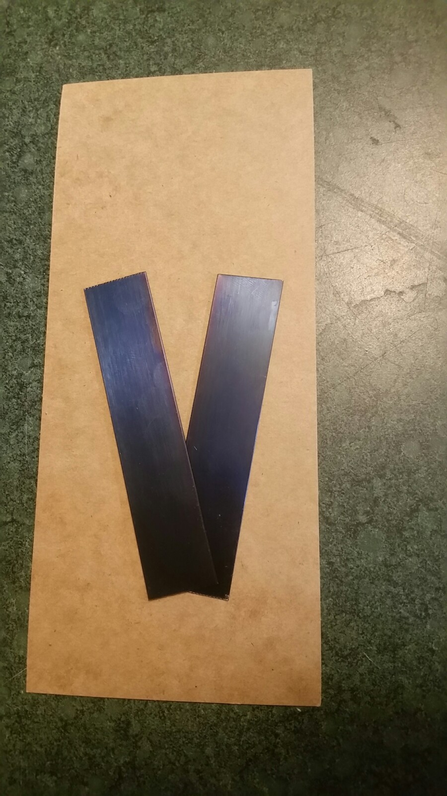 Blue Tempered spring steel 6 inch x 0.015″ thick x 3/in wide ONE piece lot