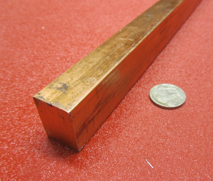 182 Copper Bar 3/4″ Thick x 1.0″ Wide x 6 Foot Length