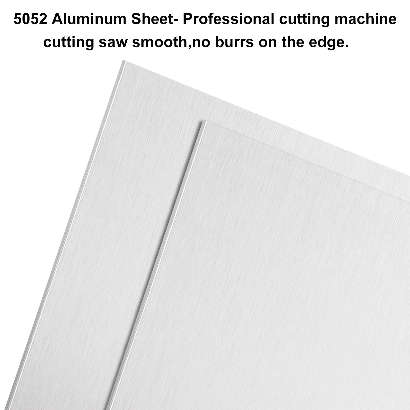 2 Pack 5052 H32 Aluminum Metal Sheet 12x12x1/16 Inch Flat Plate Protective Film
