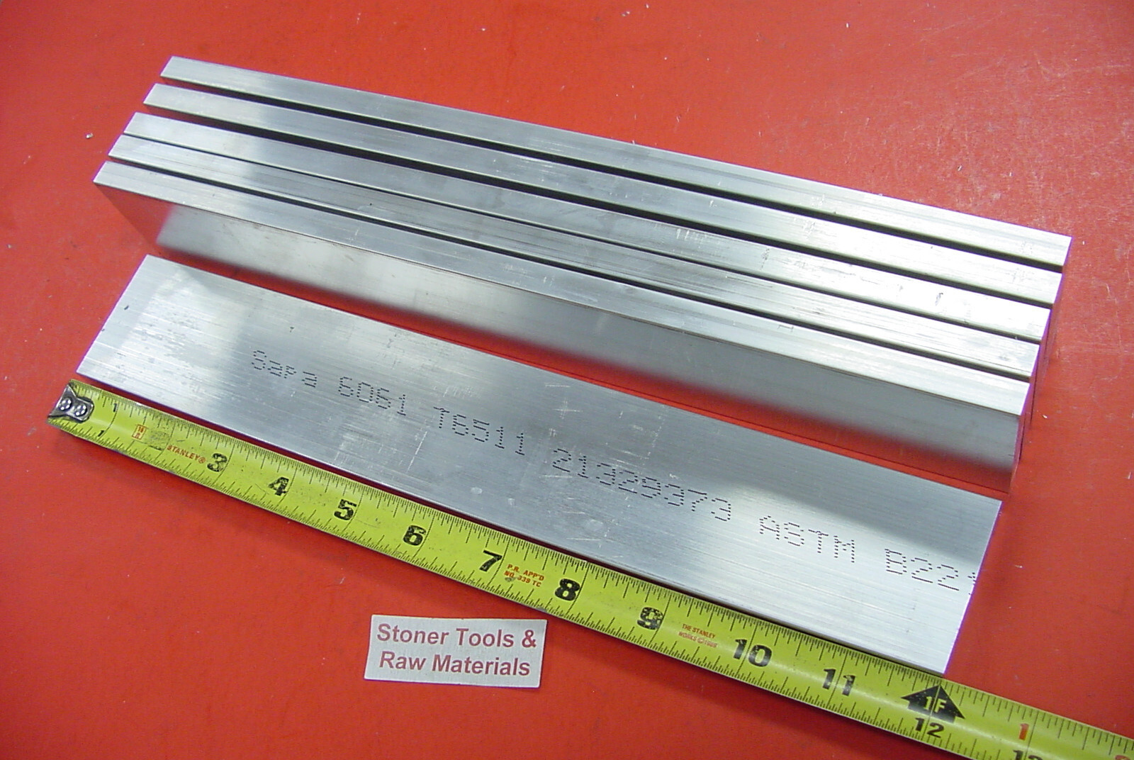 6 Pieces 1/4″ X 1-1/4″ ALUMINUM 6061 FLAT BAR 12″ long T651 Extruded Bar Stock