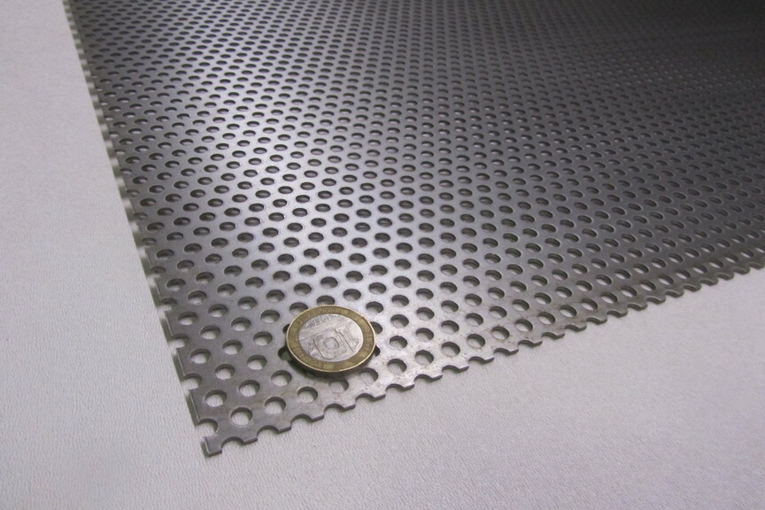Perforated Staggered Steel Sheet .060″ Thick x 24″ x 24″, .187″ Hole Dia.
