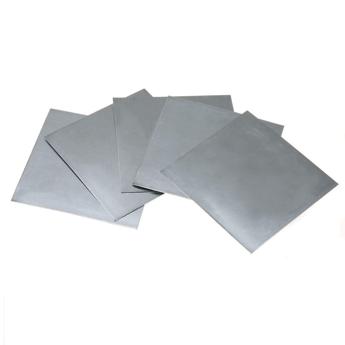 5Pcs High Purity 99.9% Pure Zinc Zn Sheet Plate Metal Foil 100mm x 100mm x 0.5mm