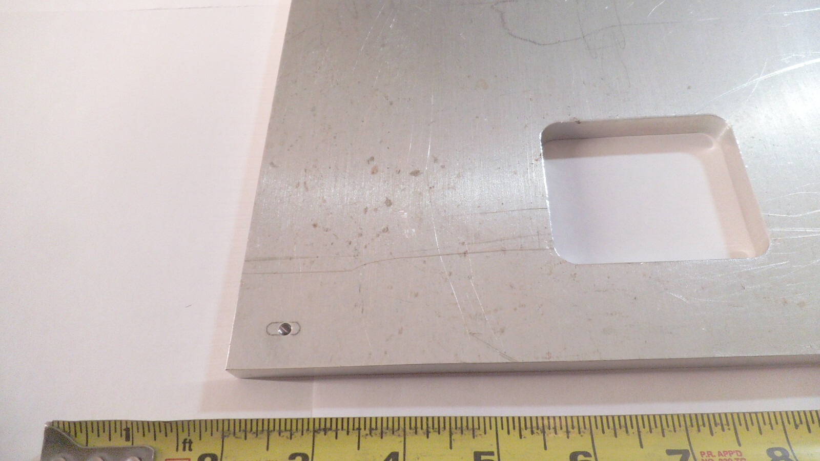 Aluminum plate 10-1/4″ x 10-1/4″ x point 385″ thick polished 1 side