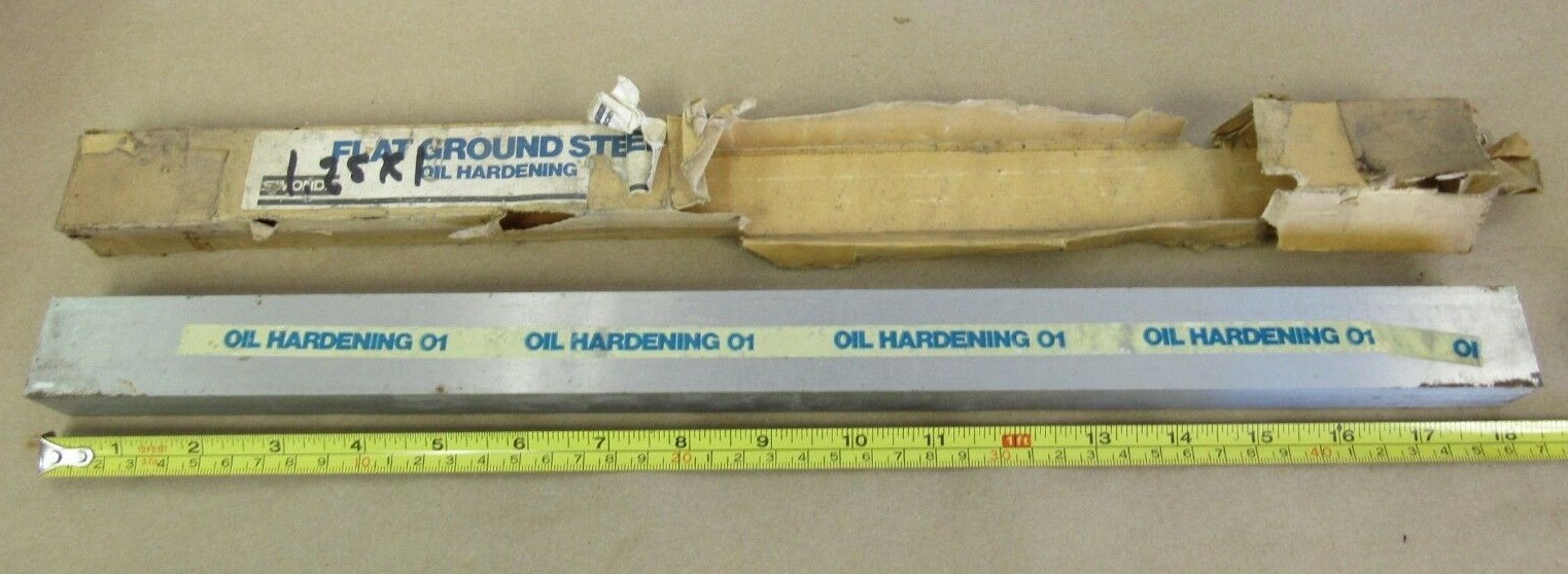 O1 TOOL STEEL SHEET 1-1/4″ X 1″ X 18″, SIMONDS FLAT GROUND STEEL OIL HARDENING