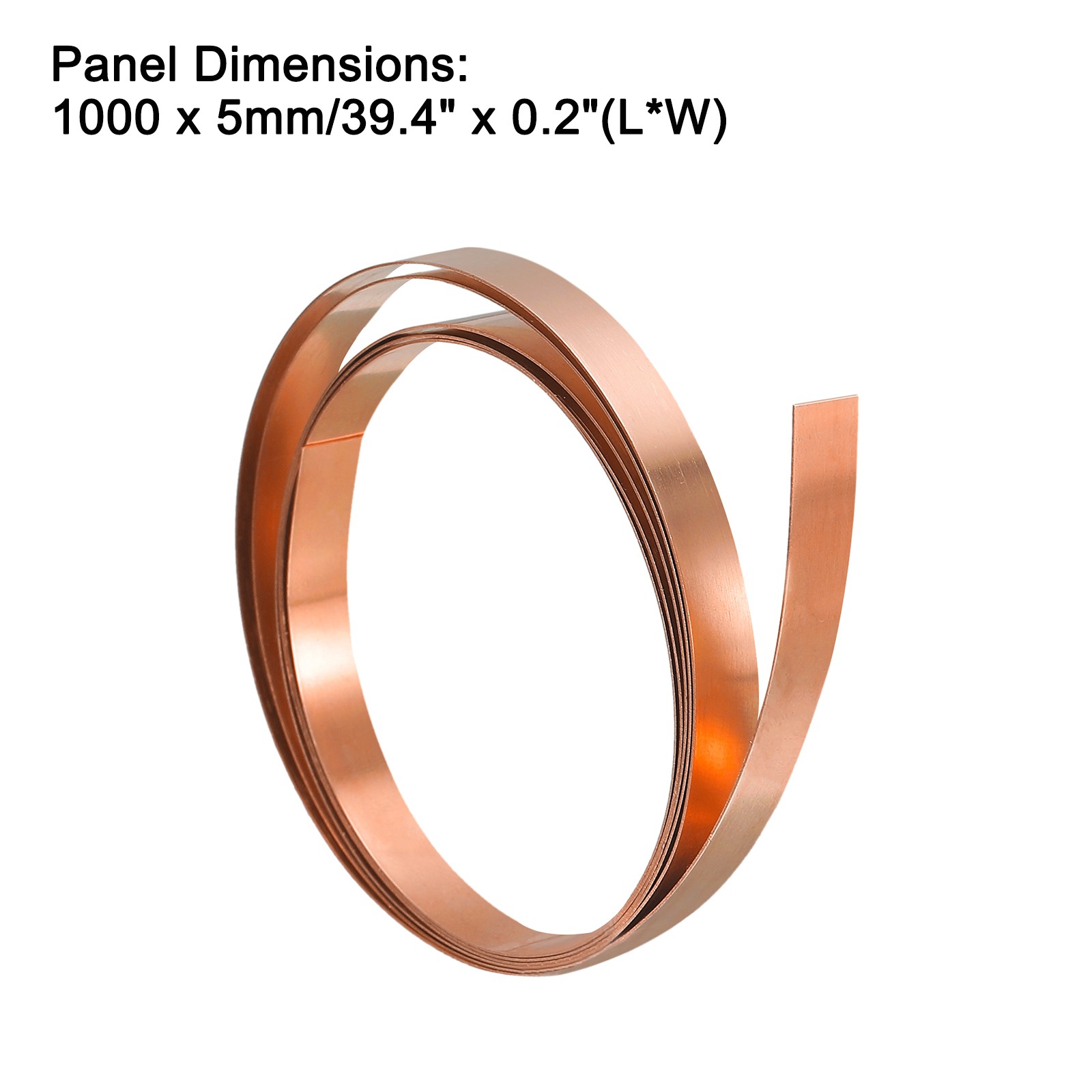 Copper Sheet Roll Metal Foil Plate 1000mm x 5mm x 0.5mm 3pcs