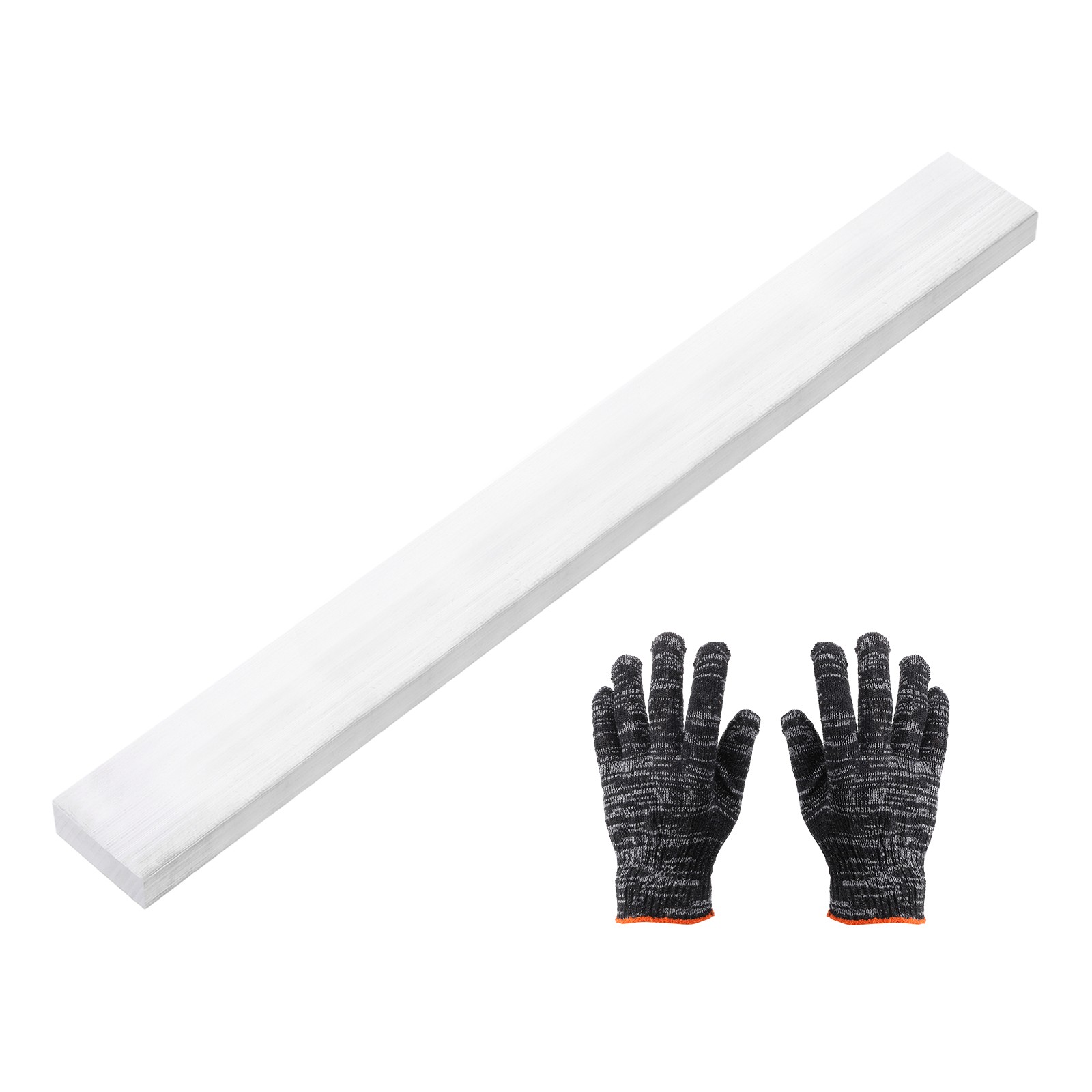 Square Aluminum Flat Bar, 15/32″ Thickness 1-3/8″ Width 14″ l with Glove