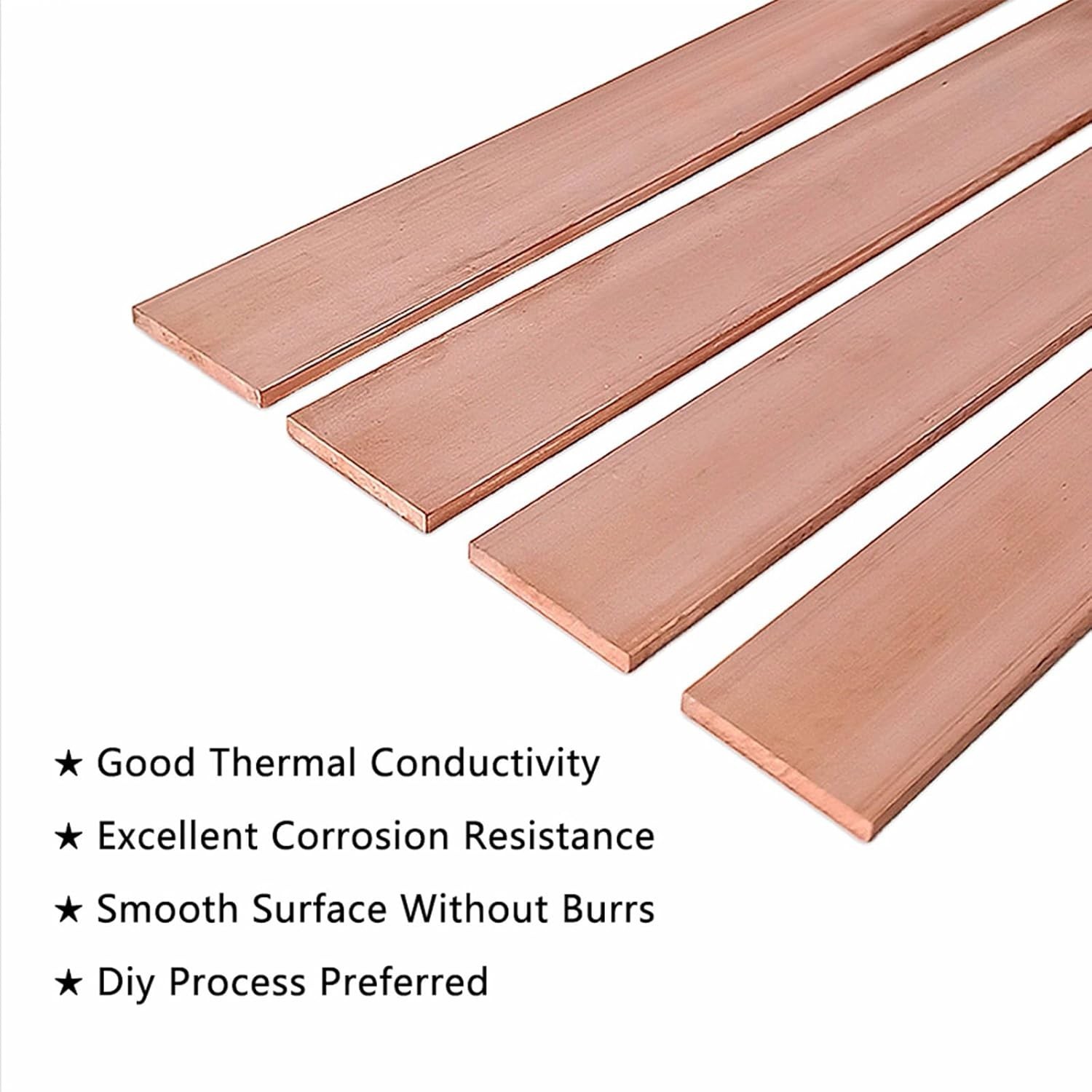 1Pcs 1/8″ x 1″ x 12″ C110 Copper Flat Bar 12″ Long, 3 x 25 x 305mm 99.98% Pur…
