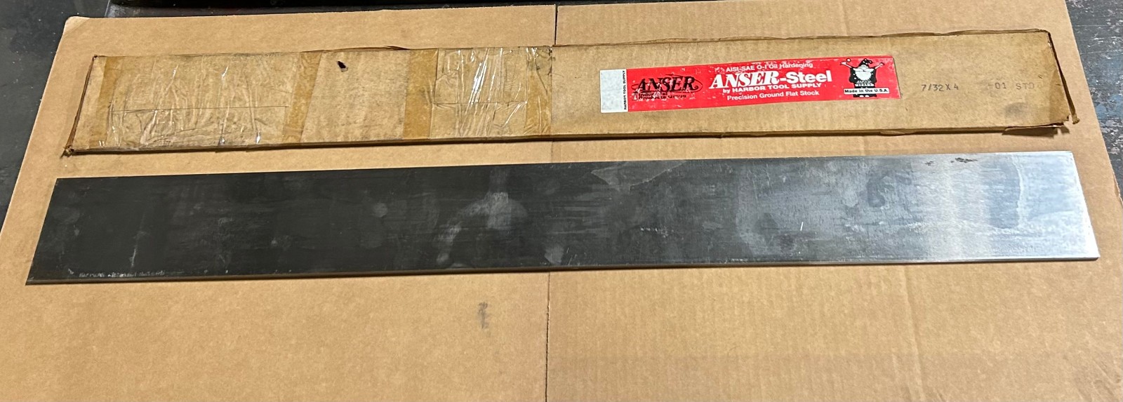 7/32 X 4 X 36″ O-1 Flat Ground Stock Regular Tolerance “Harbor Tool Brand”