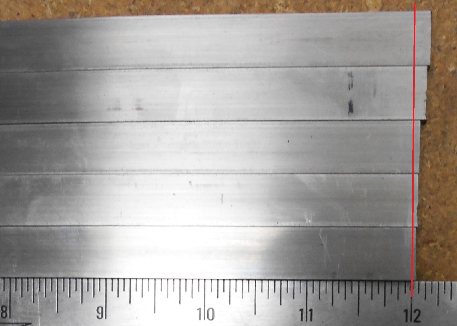 (5) Pieces 304 SS Stainless Steel flat bar 3/16″ x 1/2 x 12″ mill stock -CUTOFFS