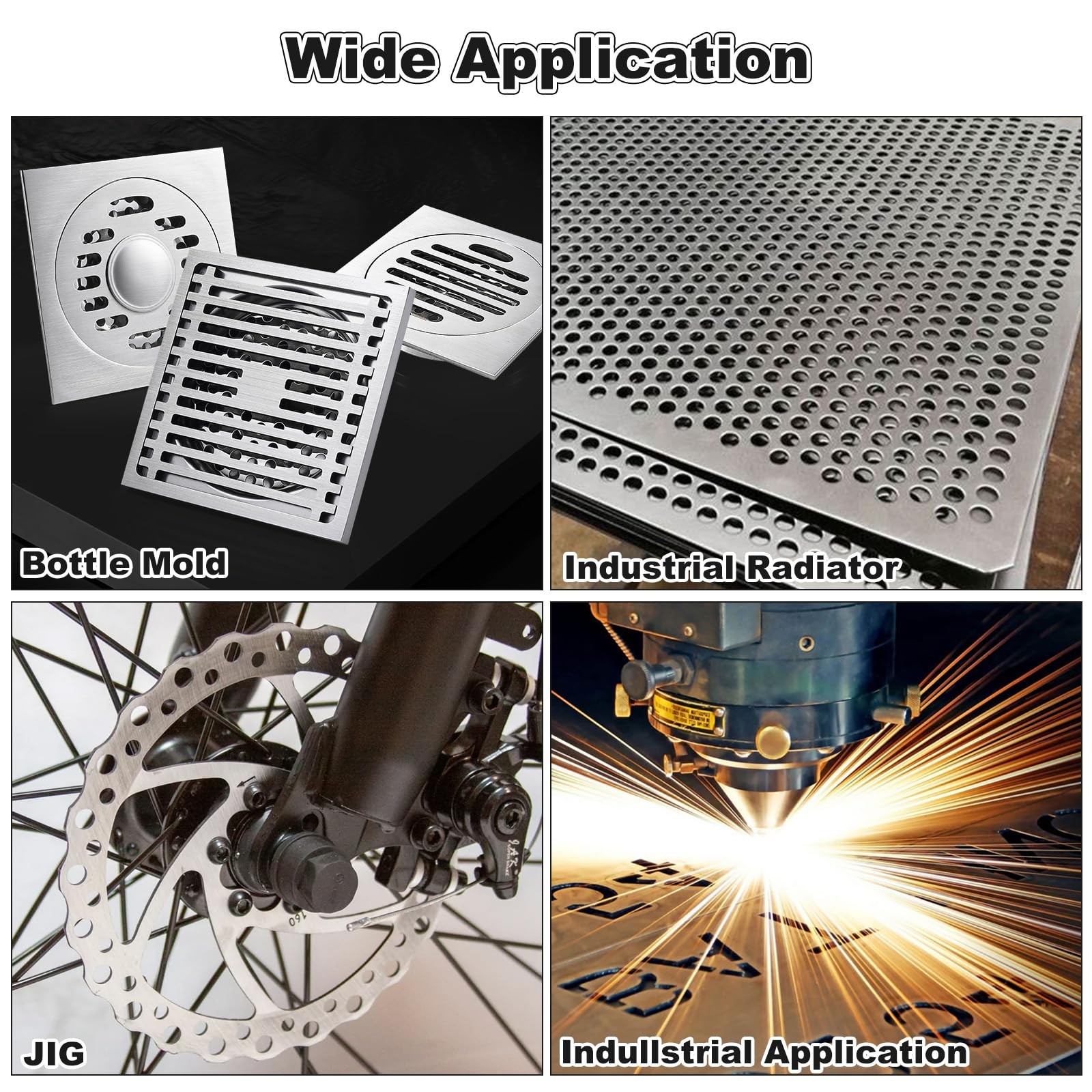 4pcs 4 X 4 X 1/2 0.47 Inch Aluminum Plate Aluminum Metal Sheet 6061 Aluminum