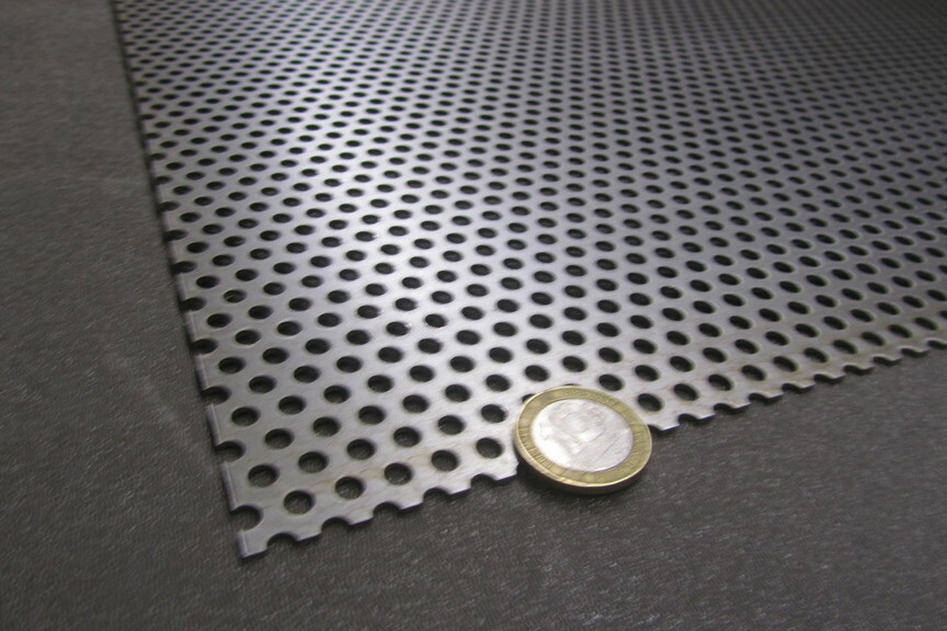 Perforated Staggered Steel Sheet .060″ Thick x 24″ x 24″, .187″ Hole Dia.