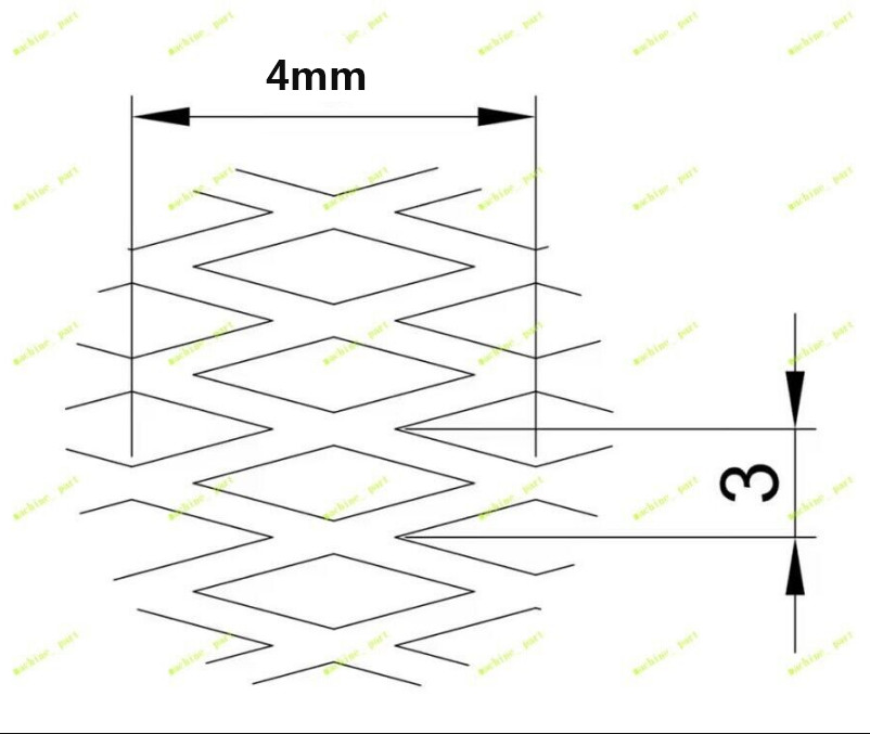 2PCS 300mm X 800mm X 0.5mm Metal Titanium Mesh Sheet Perforated Plate Can Be Cut