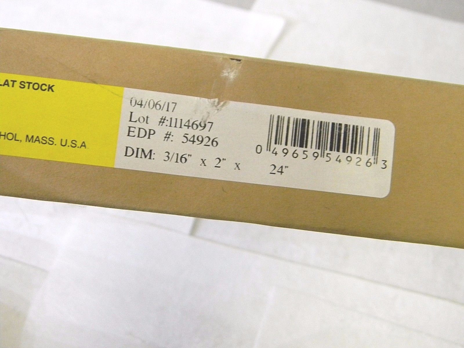 Starrett Low Carbon Steel Flat Stock 24" x 2" x 3/16" AISI Type C