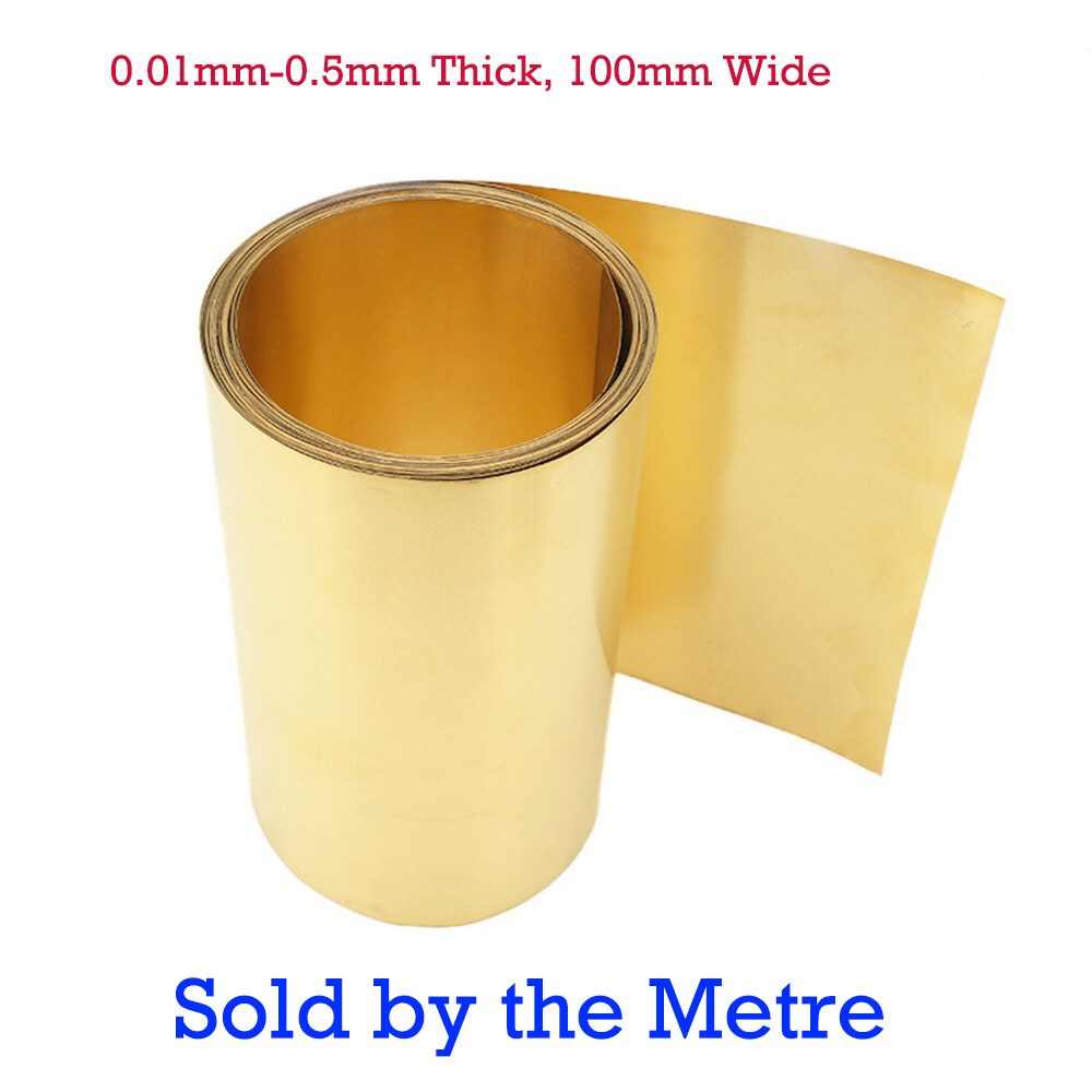 Thin Brass Foil Belt Metal Sheet Plate Model Making Material 100mm Wide