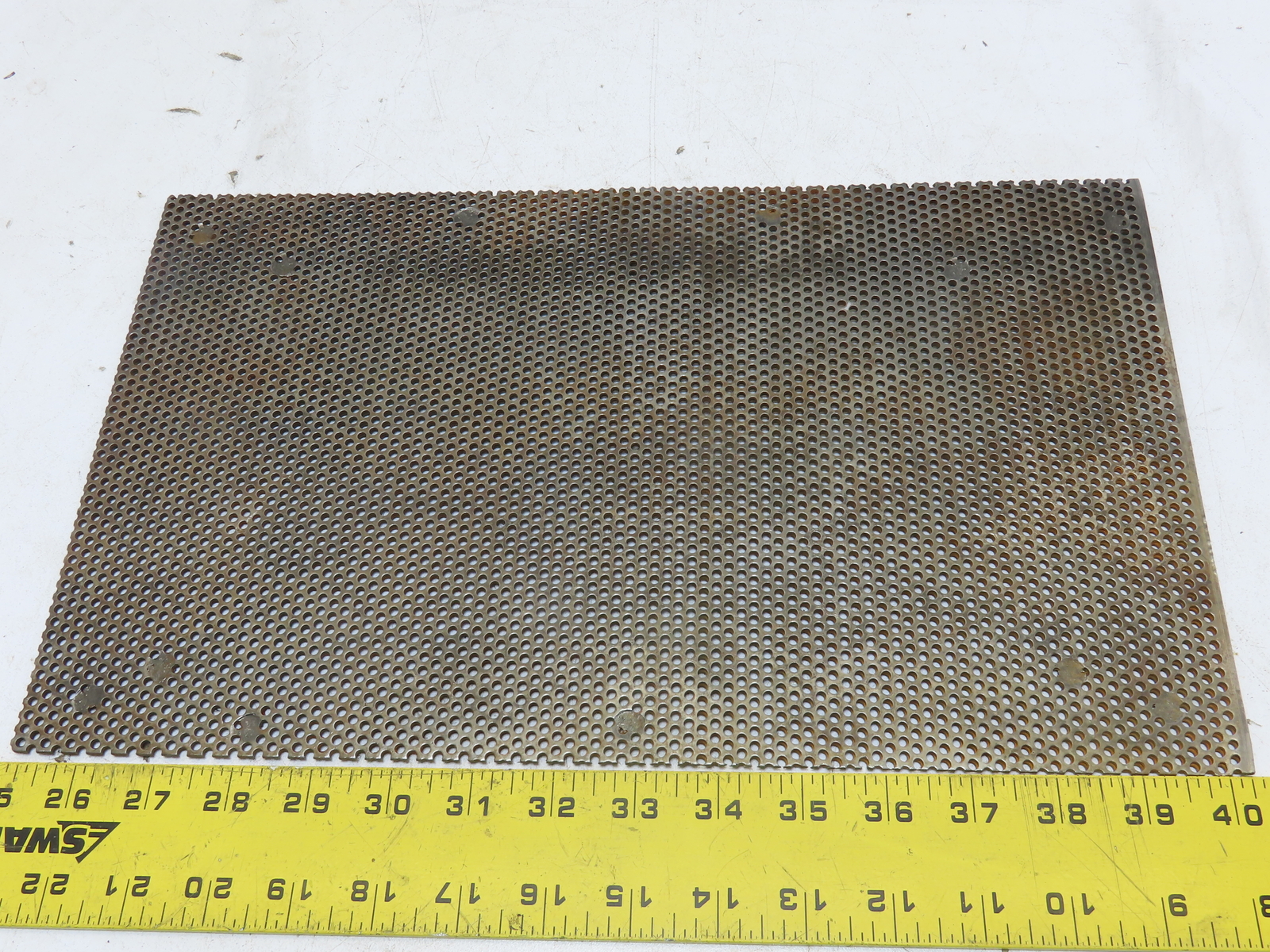 1/8″Holes Perforated Steel Sheet Plate Mesh Screen 1/8″x9-3/8″x15-1/4″