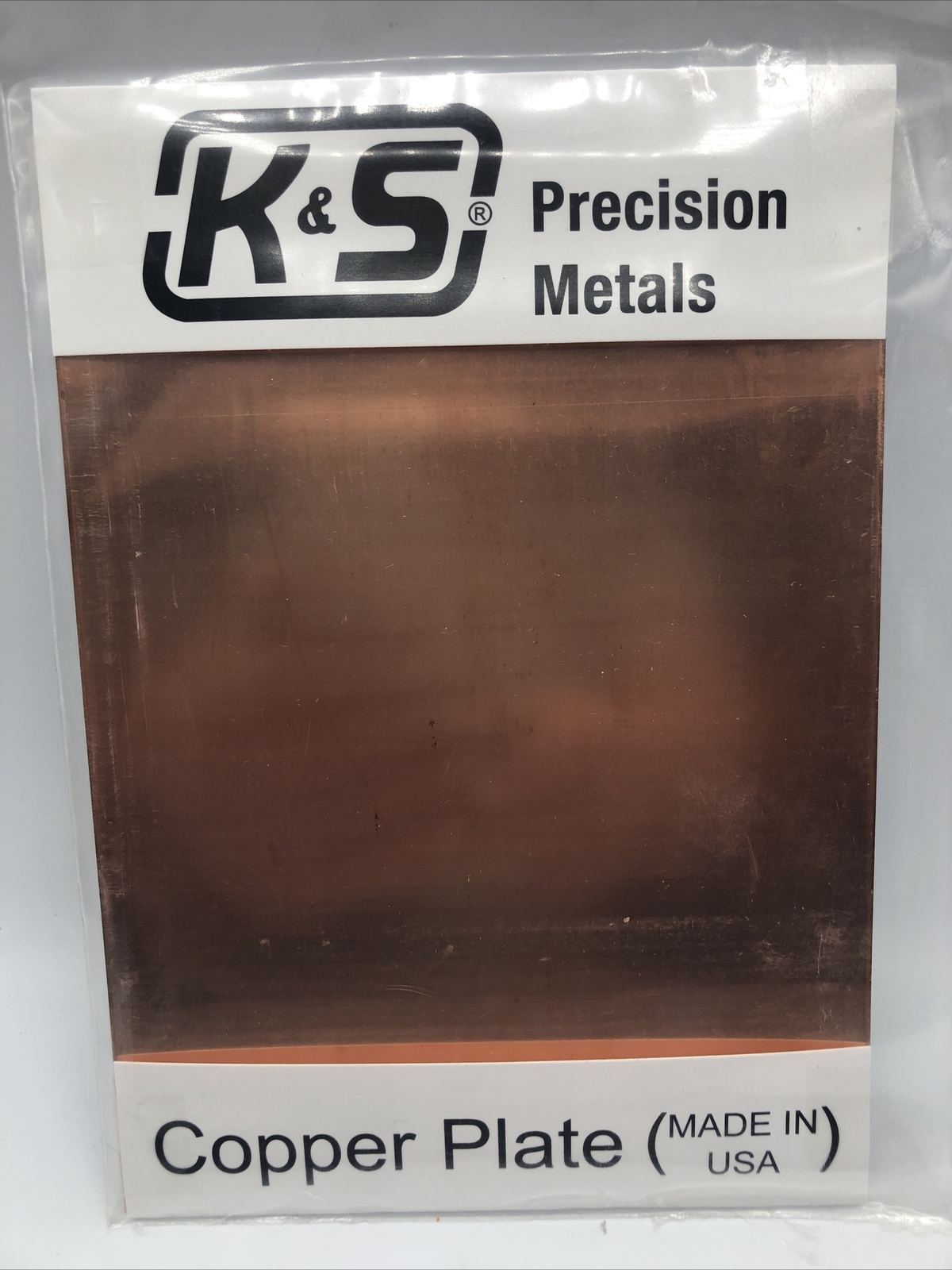 K & S Precision Metals 6602 Copper Plate .050 x 5″x7″ Craft Hobby Made USA New