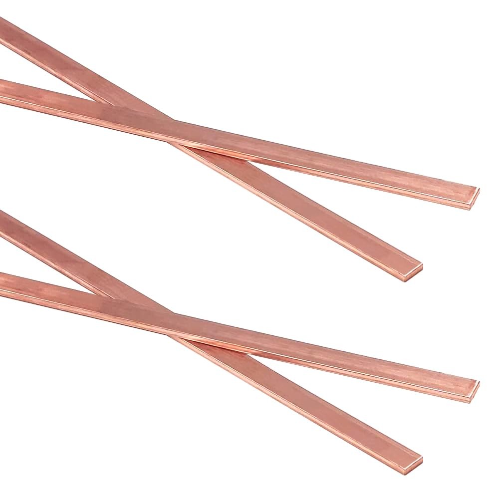 4 PCS C110 Copper Flat Bar 0.06×0.6×15.7 Inch 1.5x15x400mm Stock DIY Sheet